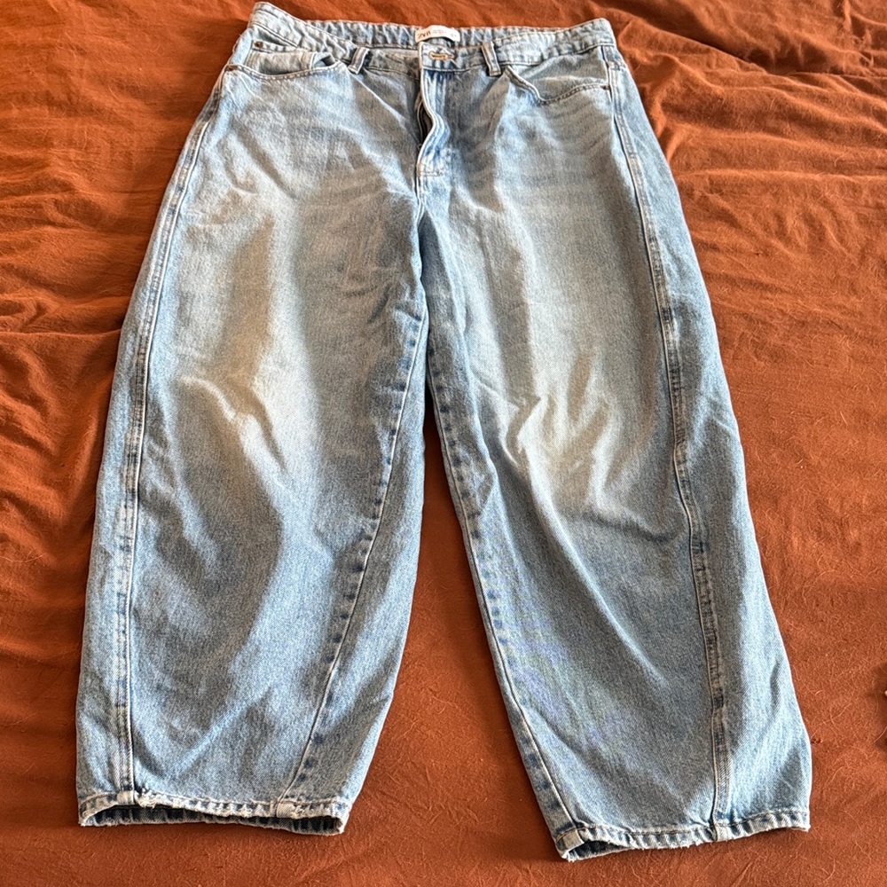 Light Blue Denim barrel Jeans